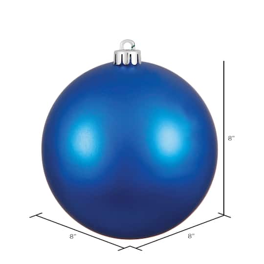 Vickerman 8" Blue Matte Ball Ornament